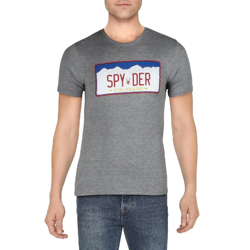 Men's Three-Quarter Sleeved TopsMens Logo Crewneck Graphic T-Shirt