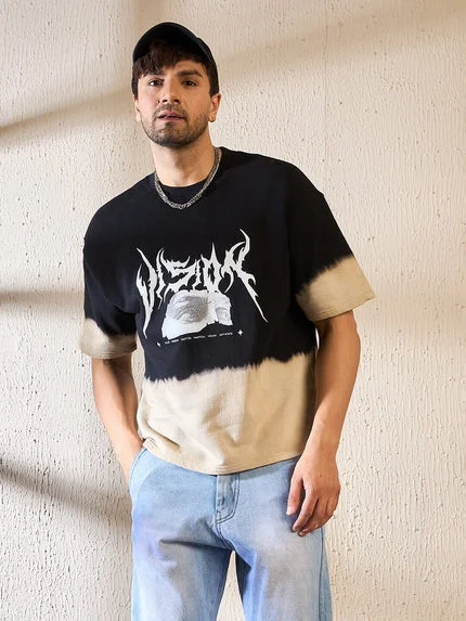 Men's Shirts with Button-Down PocketsUnisex Ombre Dye Oversized T-shirt