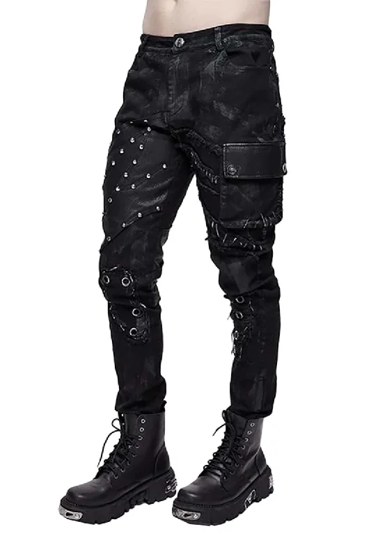 Men's Pants with Hidden PocketsPatient 99 Distressed Punk Pants