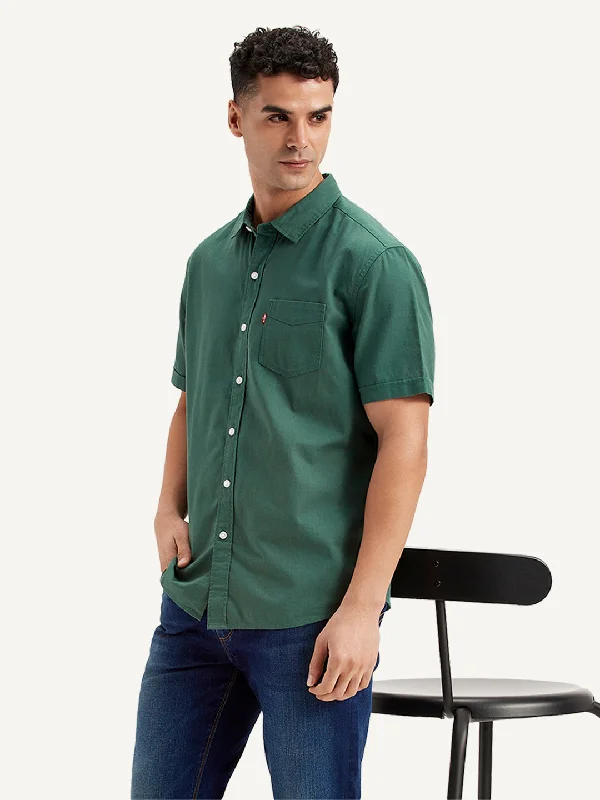 Men's Denim Shirts for a Rugged LookMen's Solid Regular Fit Shirt