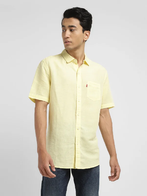 Men's Pattern Mixing Shirts for Creative StyleMen's Solid Slim Fit Shirt