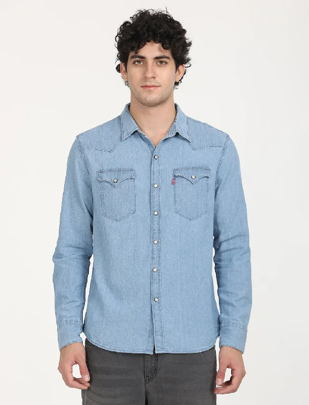 Men's Solid-Color Button-Down Shirts for VersatilityMen's Solid Slim Fit Shirt