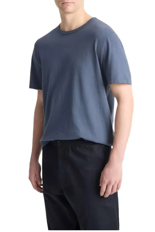 Men's Shirts with Logo EmbossmentsMen's Garment Dye Crew Neck T-Shirt In Blue