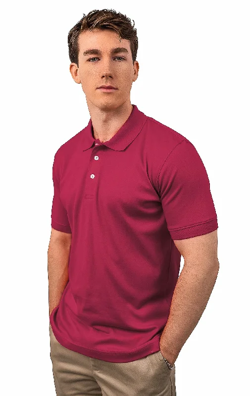 Versatile Men's Tank TopsCLEOCOTTON BURGUNDY POLO SHIRT