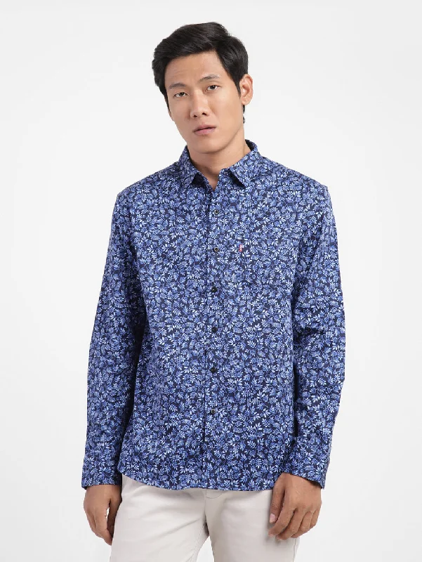 Men's Designer Shirts for a Statement PieceMen's All Over Print Spread Collar Shirt