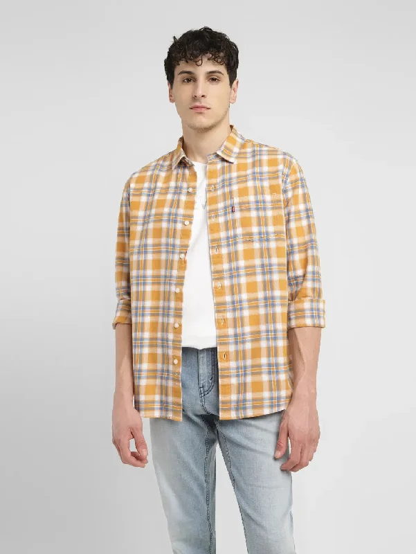 Men's Breathable Shirts for Warm ClimatesMen's Checkered Slim Fit Shirt