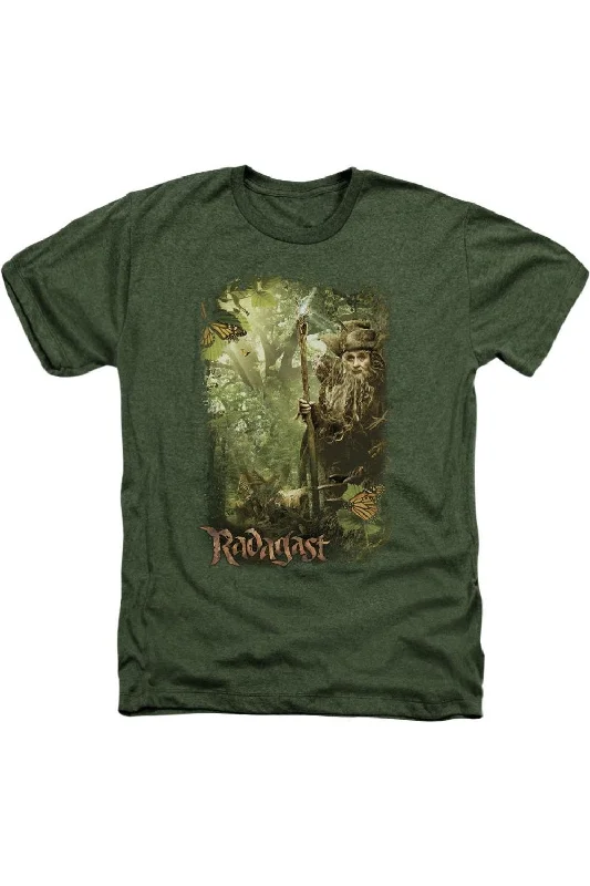 Men's Shirts with Hidden PocketsThe Hobbit In The Woods Adult Heather Tee / T-Shirt