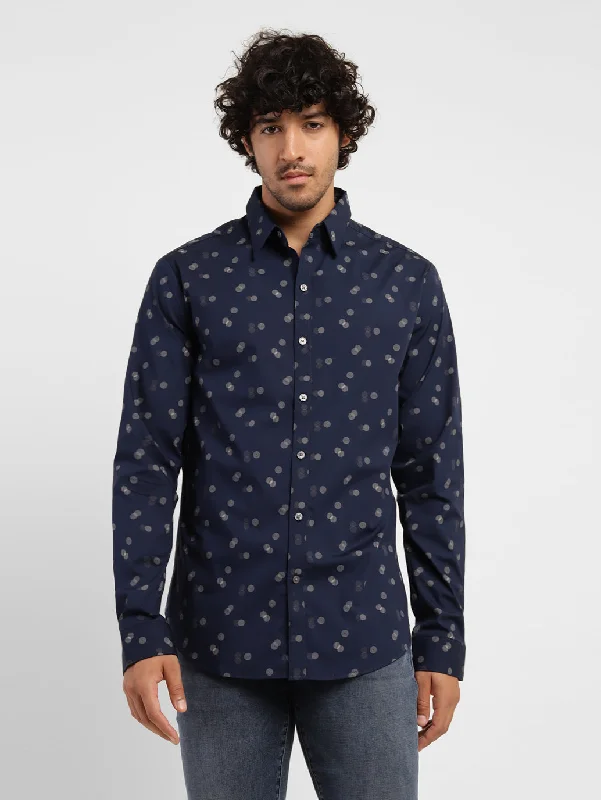 Men's Machine-Washable Shirts for ConvenienceMen's Geometric Print Spread Collar Shirt Men's Machine-Washable Shirts for ConvenienceMen's Geometric Print Spread Collar Shirt