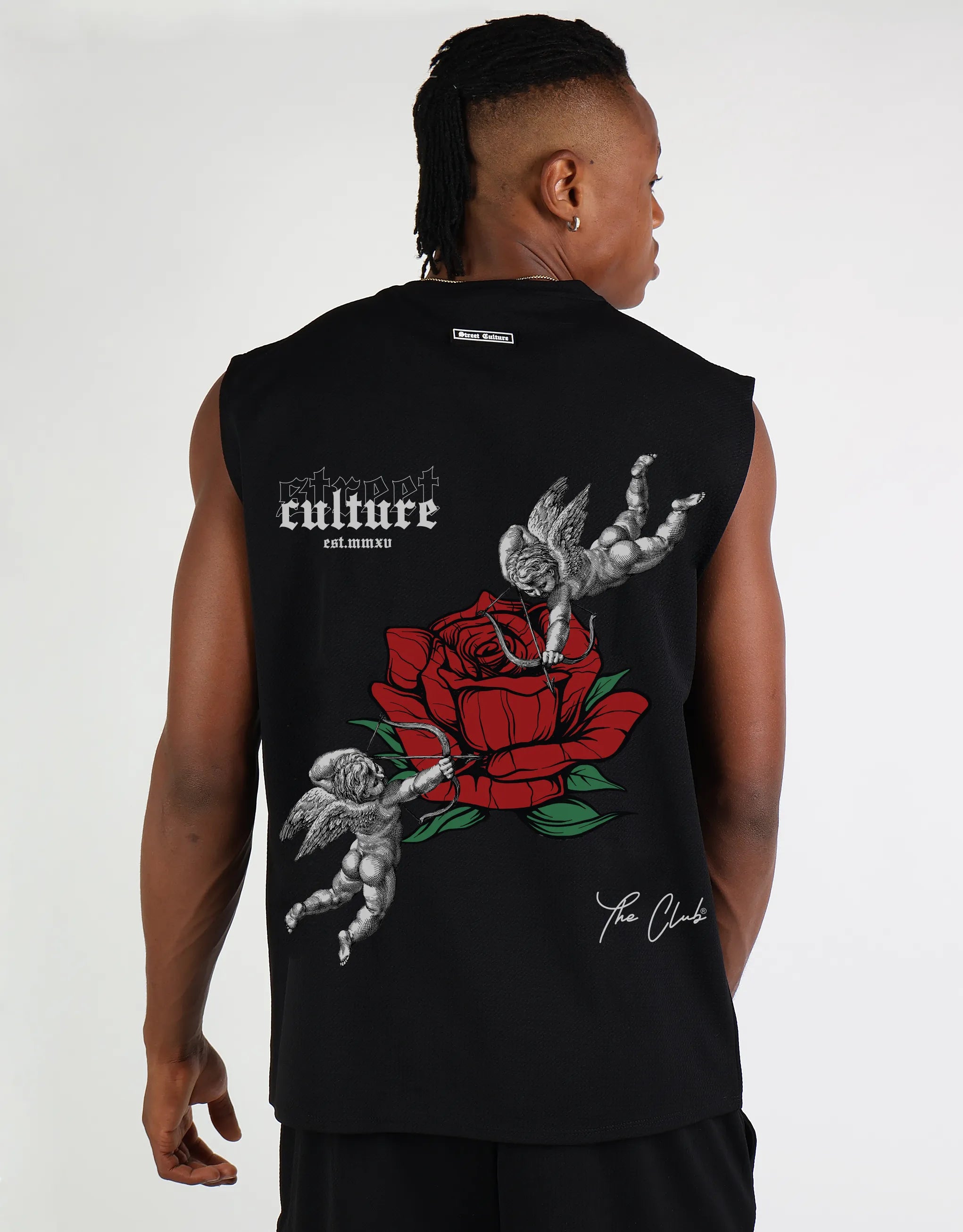 Men's Shirts with Embellished CollarsVest Tee