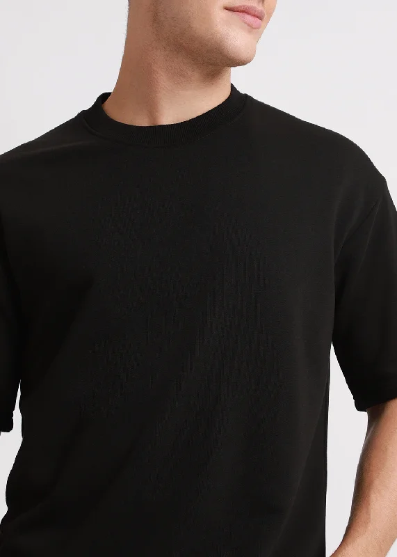 Men's Unique and Designer TopsSlasher Black Oversized Basic T-shirt