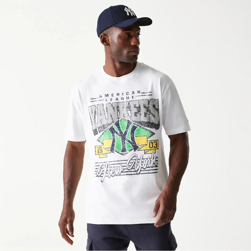 Men's Shirts with Appliqué DetailsNew York Yankees Sport Classic White T-Shirt