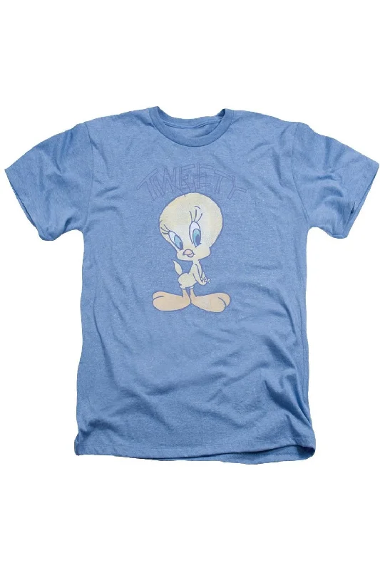 Striped Men's TopsLooney Tunes Tweety Fade Adult Heather Tee / T-Shirt