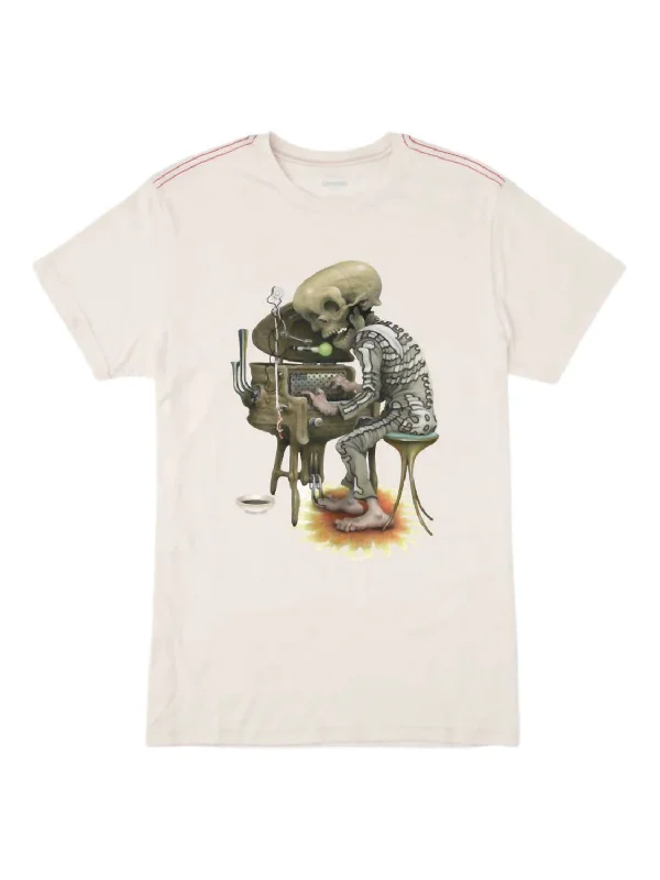 Men's Shirts with Wrinkle-Resistant FabricMen's The Organist T-Shirt In Antique White