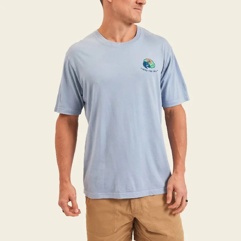 Men's Shirts for FishingChatty Bird Cotton T-Shirt In Dusty Blue