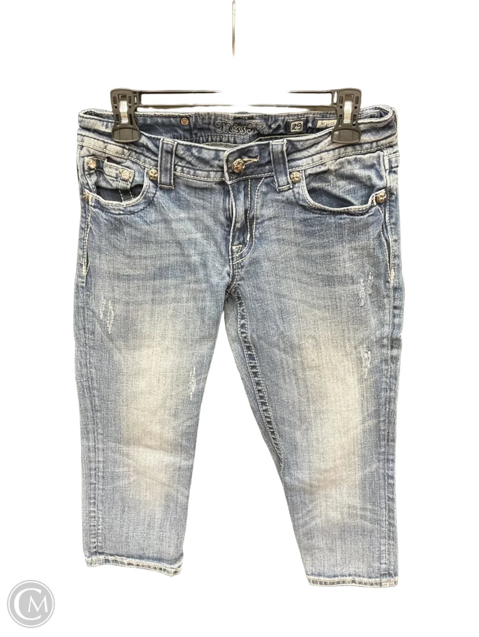 High-Quality Ripped Men's JeansJeans Cropped By Miss Me  Size: 8