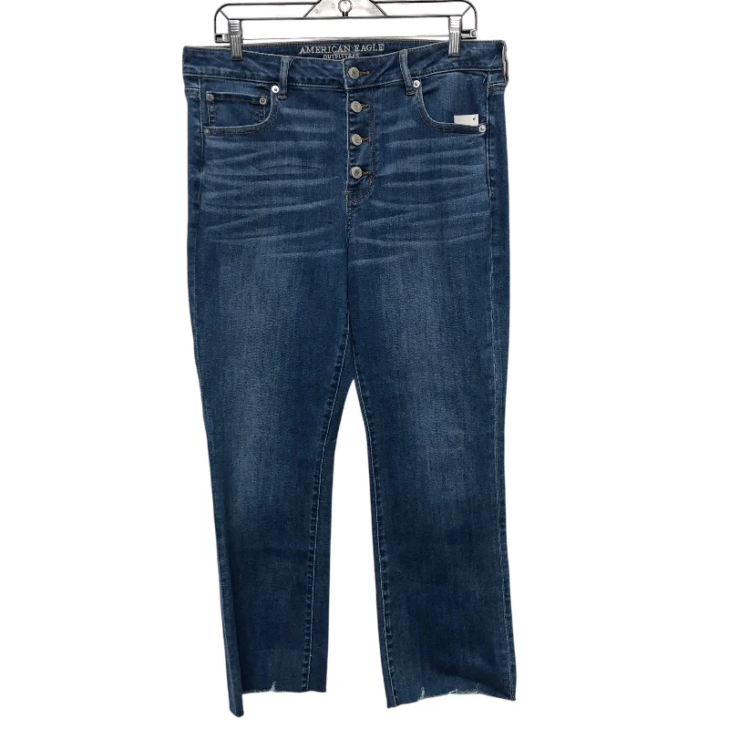 Slim-Fit Men's JeansJeans Cropped By American Eagle In Blue Denim, Size:14