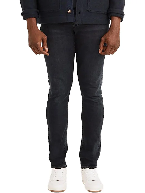 Jeans for Men with a Athletic BuildMens Athletic Slim Dark Wash Straight Leg Jeans