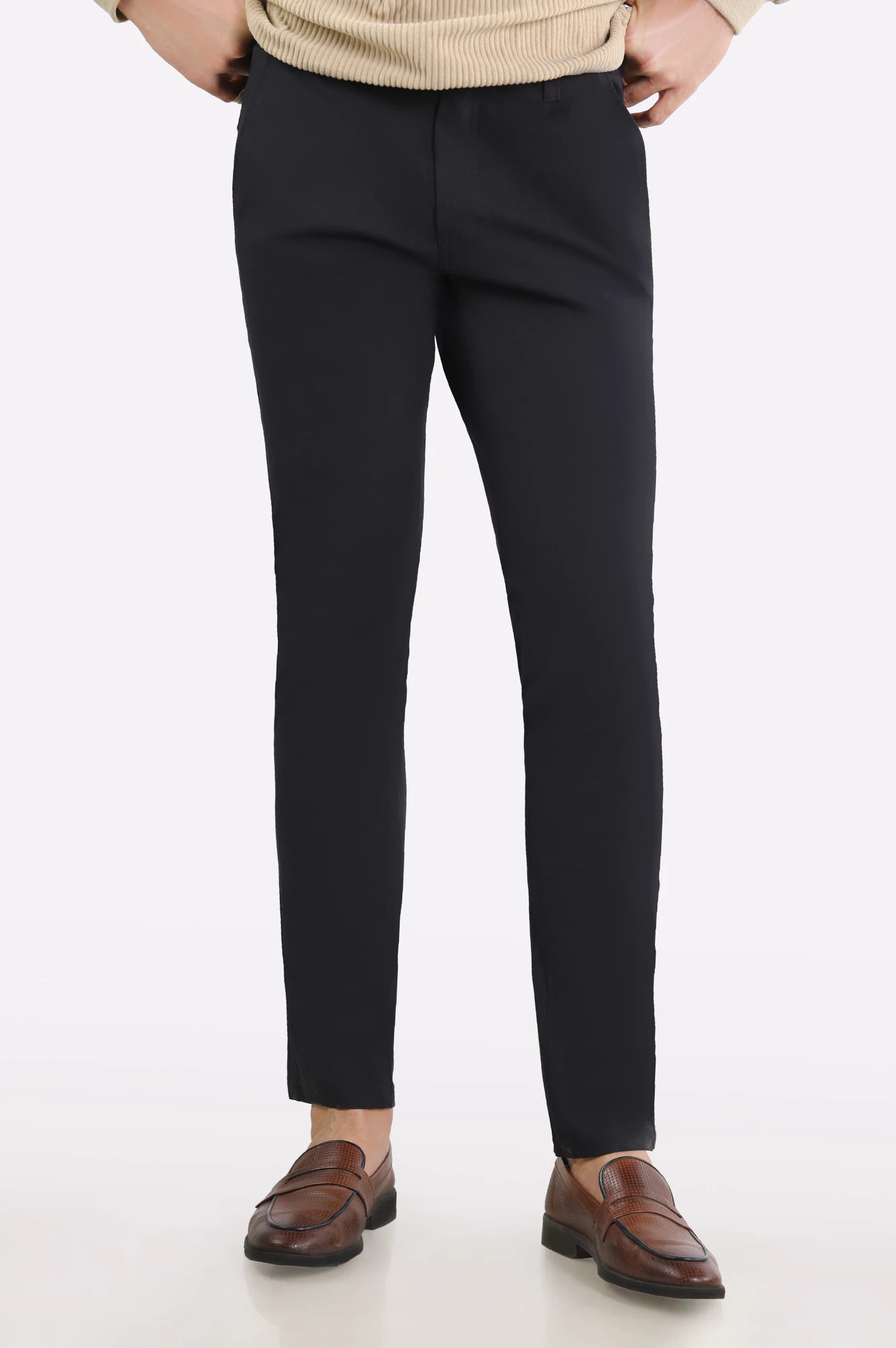 Men's Straight-Leg Jeans for a Classic FitBlack Smart Fit Cotton Chino