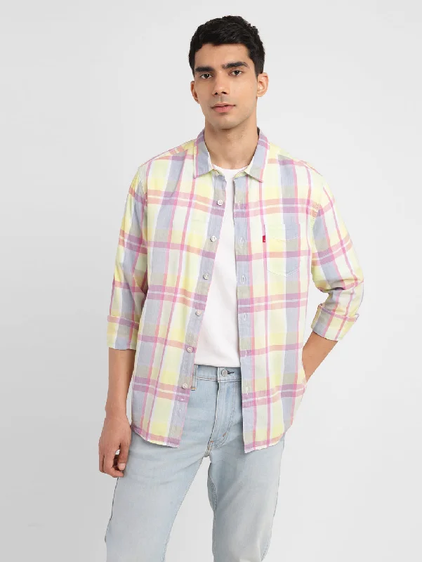 Men's Relaxed-Fit Shirts for Casual ComfortMen's Checkered Slim Fit Shirt