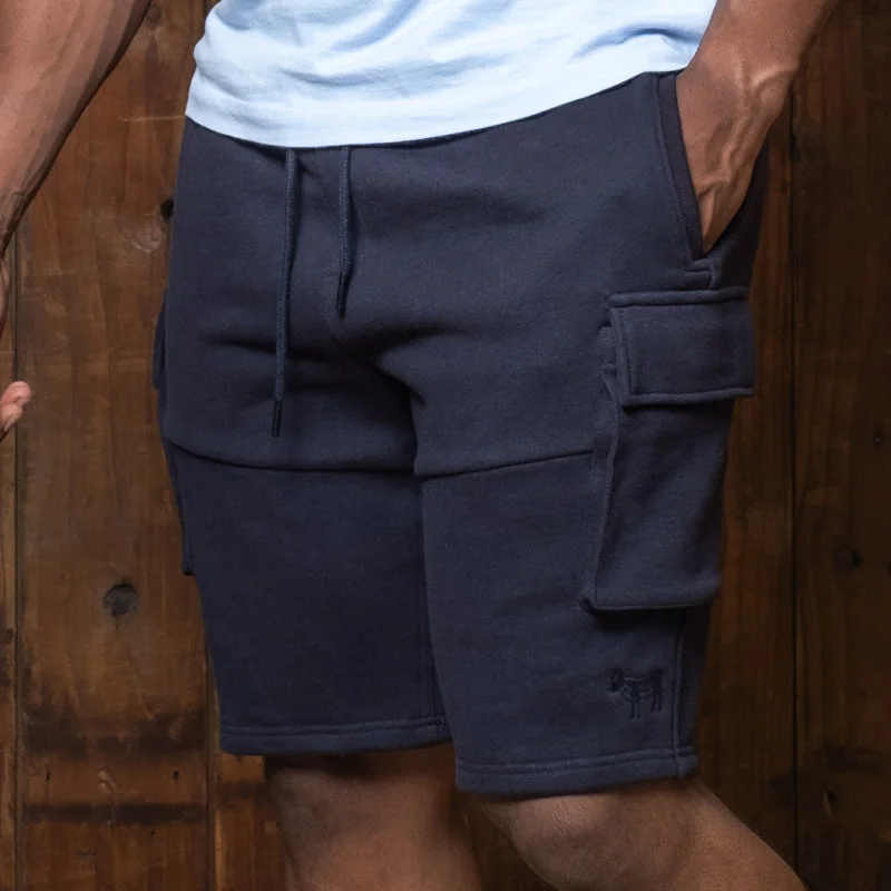 Men's Sweatpants for LoungingCargo Fleece Short 24-25 Midnight