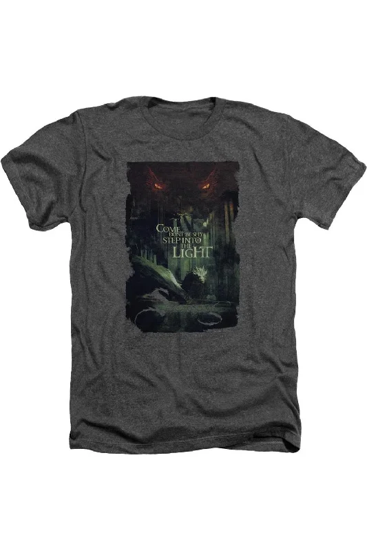 Men's Shirts with Single-Breasted DesignsHobbit Taunt Adult Heather Tee / T-Shirt