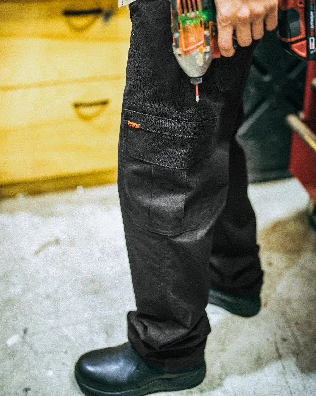 Men's Patterned Pants with PlaidsVolcom Workwear Gage Work Pants - Black