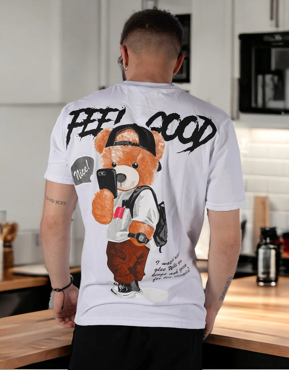 Men's Shirts with Appliquéd SleevesGraphic Tee