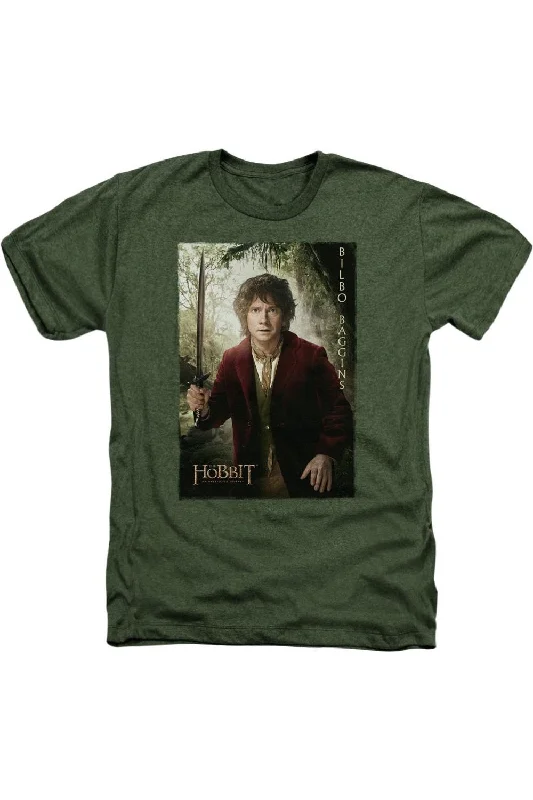 Men's Shirts with Wingtip CollarsThe Hobbit Bilbo Poster Adult Heather Tee / T-Shirt
