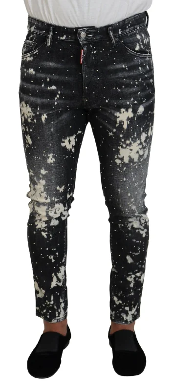 Everyday Men's JeansDsqua²  Wash  Splash Print Skinny blue Men's Jeans