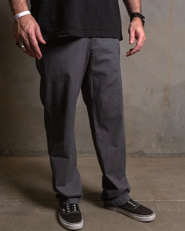 Men's Solid-Colored Pants for VersatilityChino Pants - Charcoal