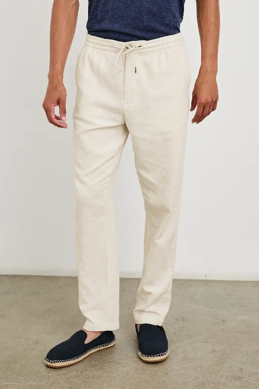 Men's Pants with Zippered PocketsCALLUM PANT TALL - ECRU
