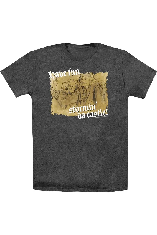 Men's Shirts with Hook-and-Loop ClosuresPrincess Bride Stormin Da Castle Adult Heather T-Shirt