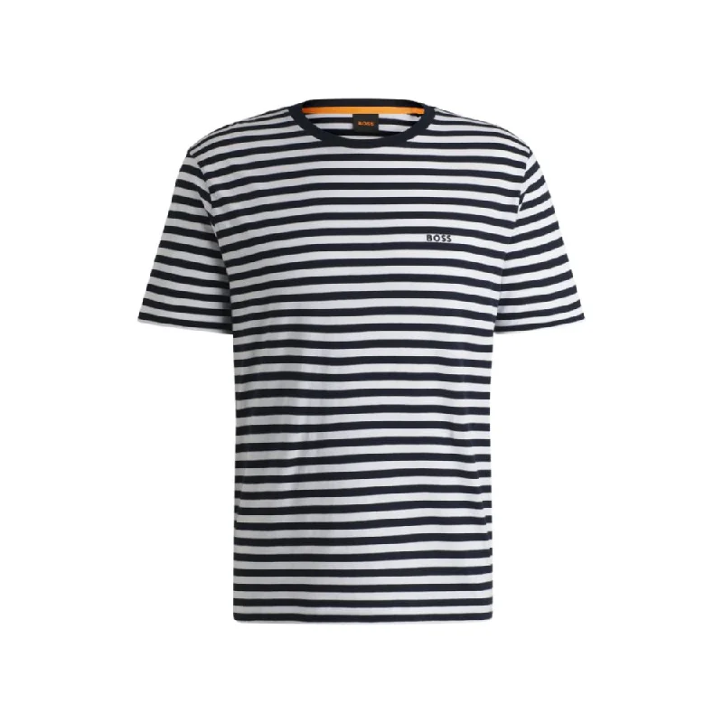 Men's Shirts with TiesRelaxed-fit T-shirt in cotton with horizontal stripes