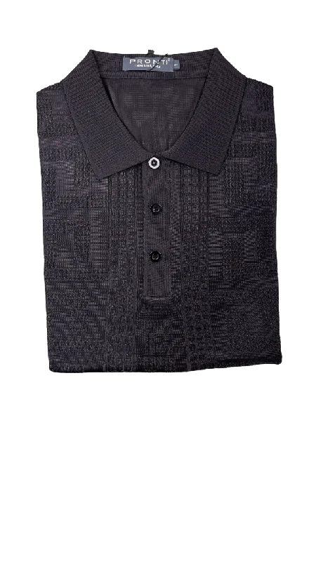 Men's Shirts for CampingBlack polo men's polo short sleeves T-shirt greek key style