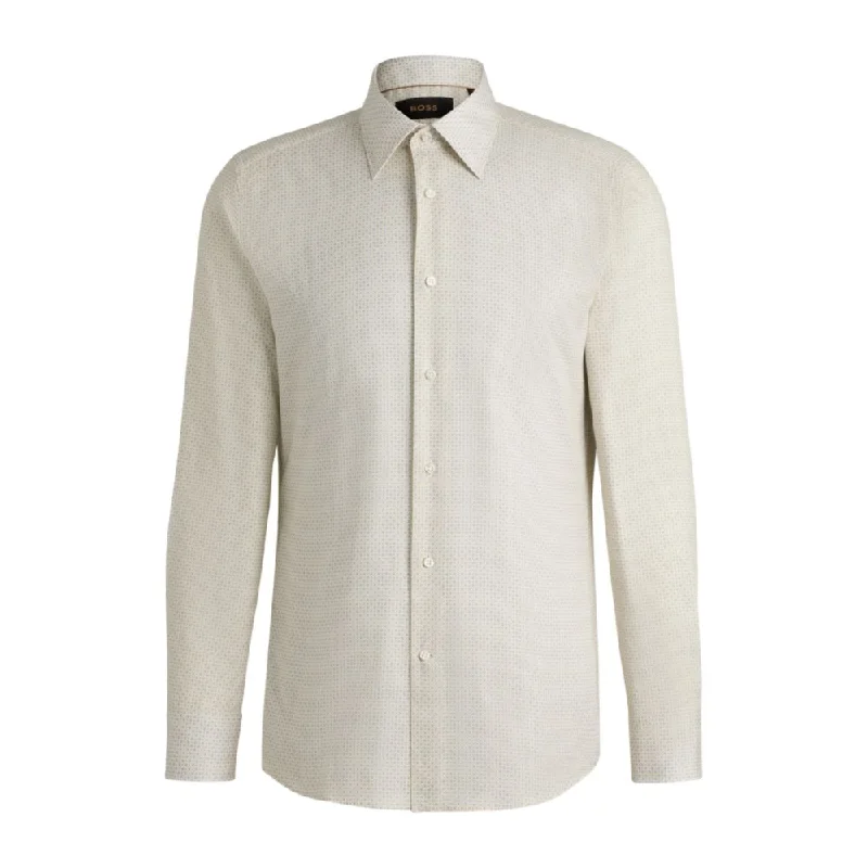 Men's Hunting Shirts for Camouflage and ComfortSlim-fit shirt in Italian-made printed cotton