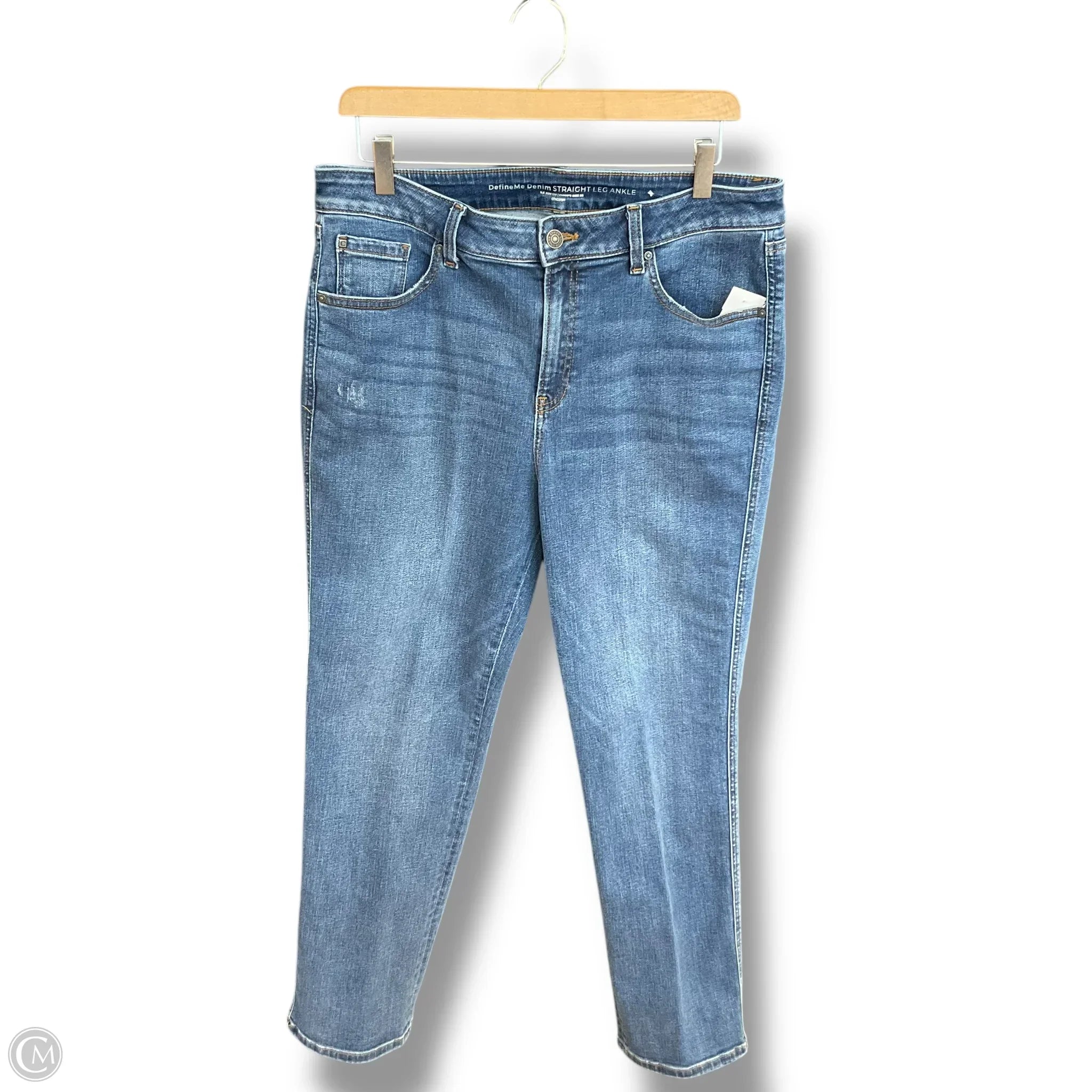 Men's Jeans with Functional PocketsJeans Straight By Chicos In Blue Denim, Size: 12