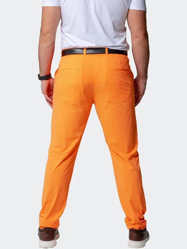 High-Waisted Bootcut Men's JeansPants Sun Orange