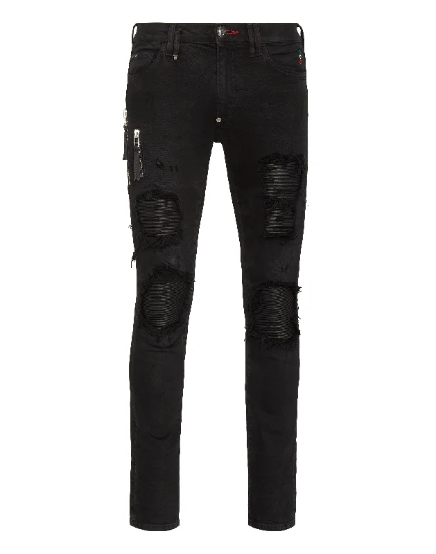 Cool Distressed Men's JeansBiker Destroyed