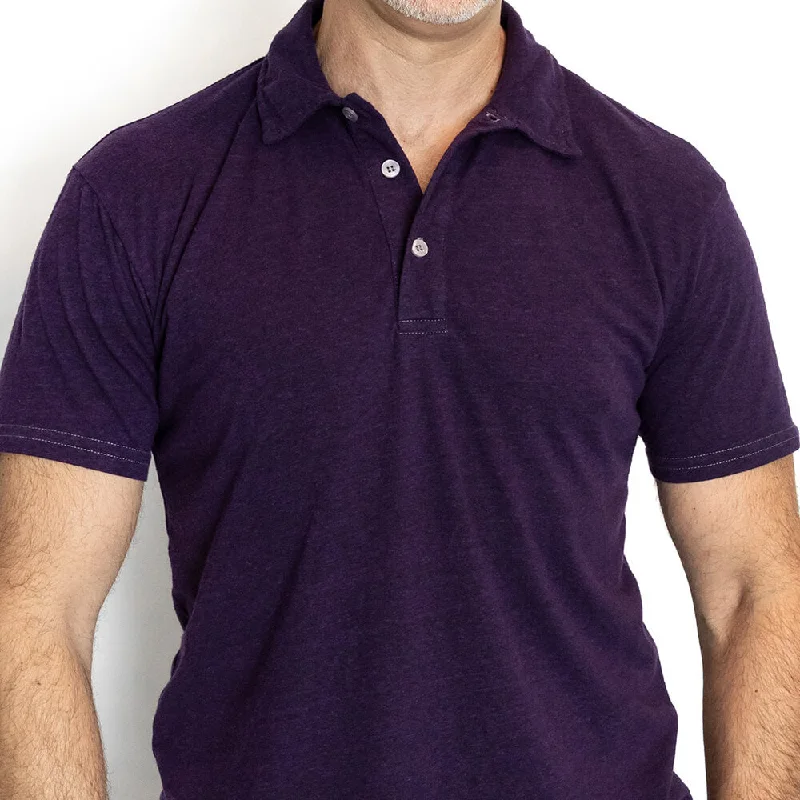 Versatile Men's Tank TopsBlack Cherry Purple Polo T-Shirt