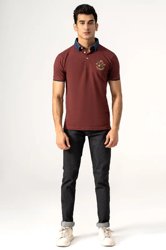 Men's Shirts for Outdoor ActivitiesFASHION POLO MAROON