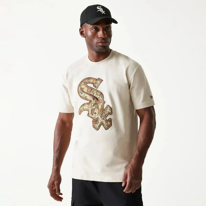 Men's Three-Quarter Sleeved TopsChicago White Sox Upholstery Light Beige T-Shirt