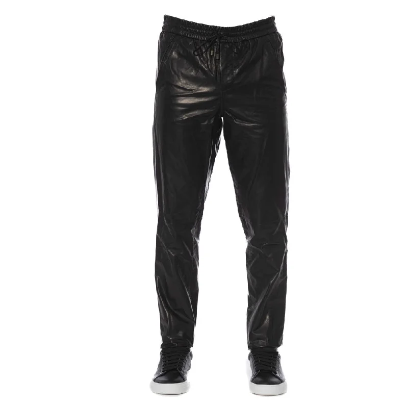 Men's Tapered JeansTrussardi Sleek  Leather Trousers for Men's Men