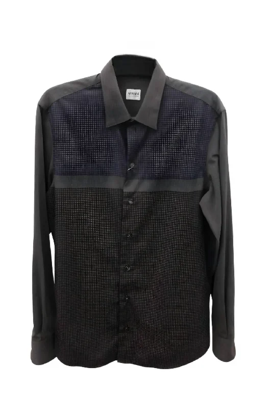 Men's Graphic Print T-Shirts for a Statement LookLong Sleeve Button Down Shirt In Grey Men's Graphic Print T-Shirts for a Statement LookLong Sleeve Button Down Shirt In Grey