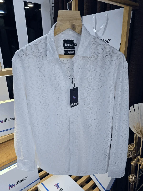 Men's Versatile Dress Shirts for Multiple OccasionsKnitted Shirt White 2 Net