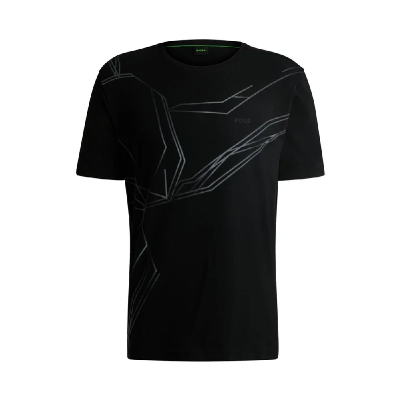 Men's Shirts with Drawstring WaistbandsStretch-cotton T-shirt with degradé print