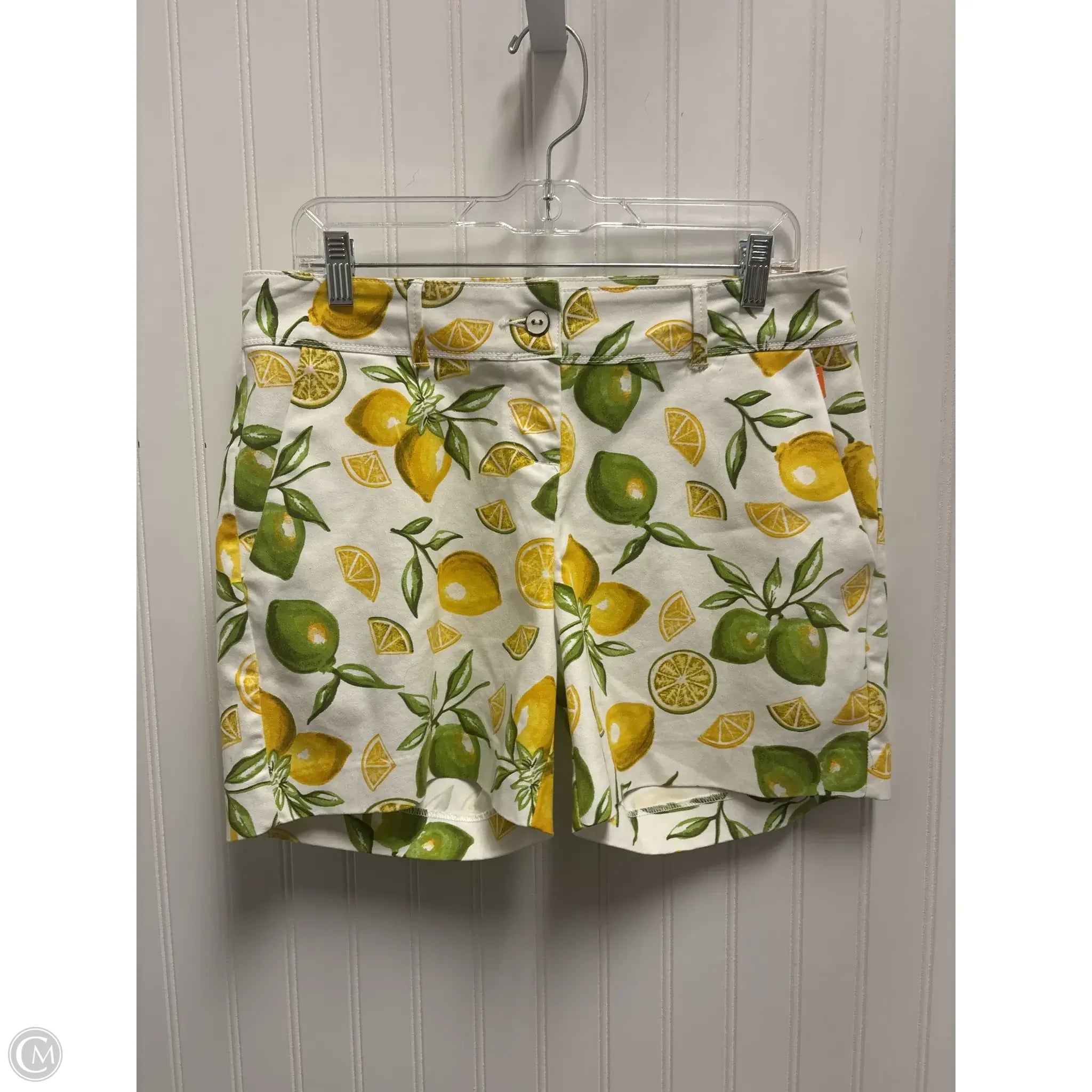 Men's Pants with Logo EmbossmentsShorts By Isaac Mizrahi In White, Size: 10