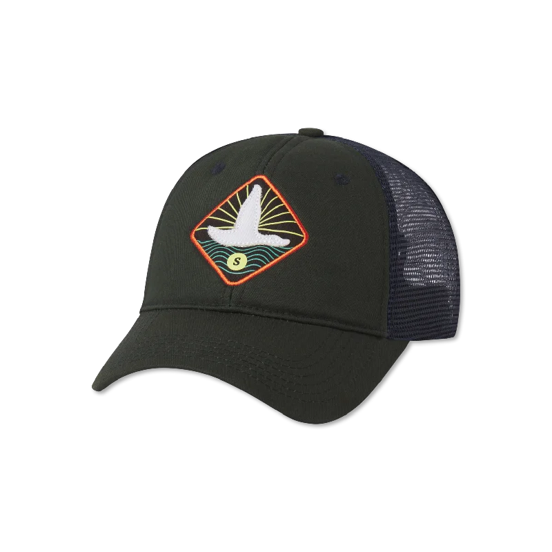 Dark Green Flying Duck