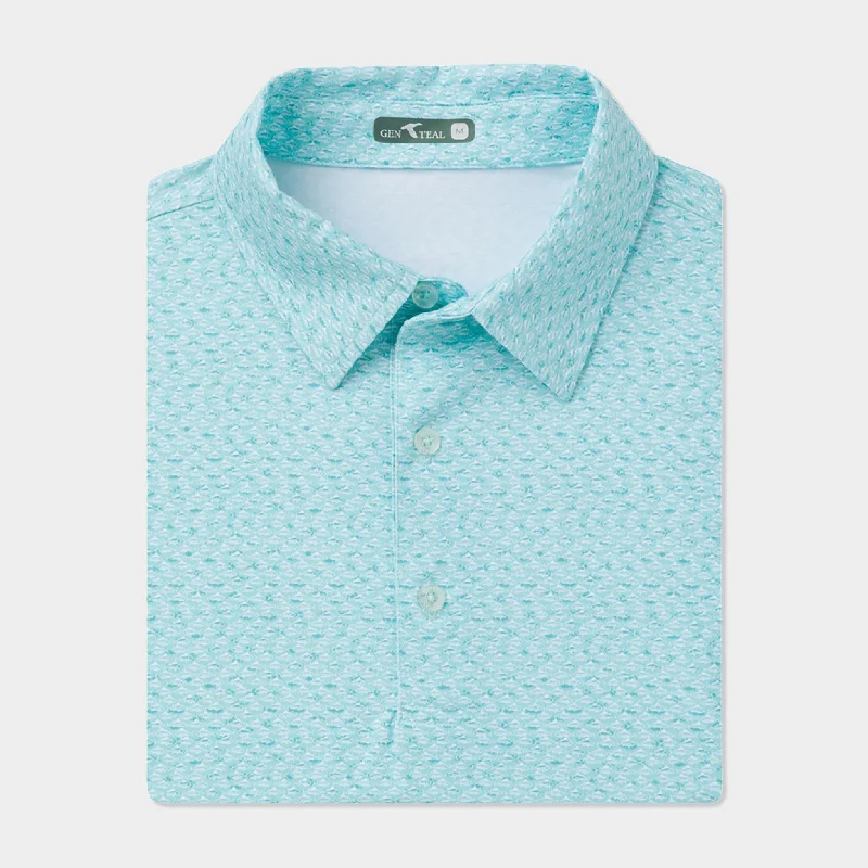 Men's Shirts with Surplice HemlinesGreen Tuna brrrº Performance Polo