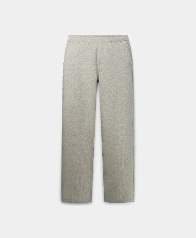 Men's Pants with Turn-Up CuffsGrey Melange Mono Rib Pants