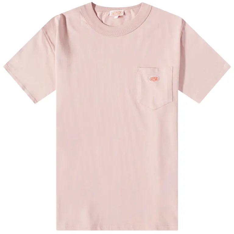 Men's Shirts with Spread CollarsID70438 Armor Lux Pink Pocket T-Shirt